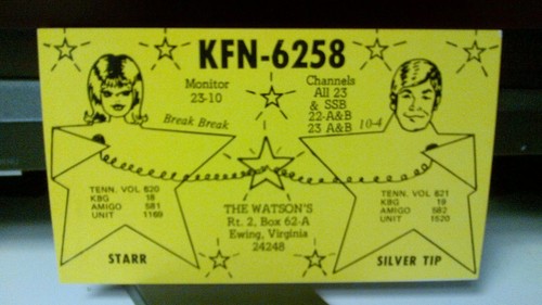 Radio qsl postcard kfn - postcard, kfn-6258
