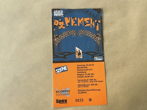 Pavement konzert ticket - pavement,