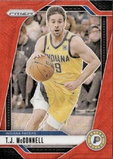 TJ McConnell - 2024-25 Panini Prizm - Red Shimmer Prizm #191