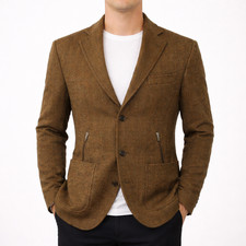 PRANDINA MENS BROWN BLAZER