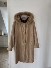 Di Bari Mantel  Longjacke Pelzkragen  Gr. 38 40 Echt Pelz Blau Fuchs von P&C