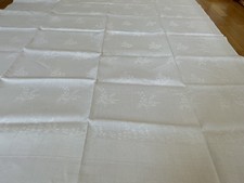 Antike Damast-Tischtuch