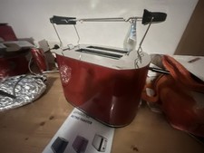 Ambiano Designer Retro Doppelschlitz Toaster 1000W 6 Stufen Brotaufsatz In Rot