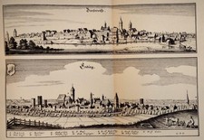 Tirschenreuth + Erding Merian Reproduktion aus Topographia BAVARIAE