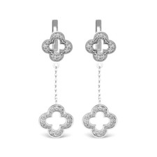 Kleeblatt-Ohrringe aus 925er