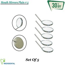 DIAGNOSTISCHE Untersuchungsinstrumente Mundspiegel schlicht # 5 Zahngeräte Neu