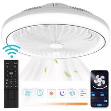 80W Deckenventilator Beleuchtung Timer Leiser Wohn LED Zimmer Schlaf Lüfter Fan