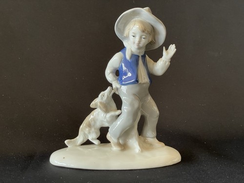 Vintage porzellanfigur knabe - porzellanfigur,