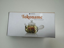 Mundgeblasene Glasteekanne mit Teefilter 600 ml – Dimono, ohne Deckel