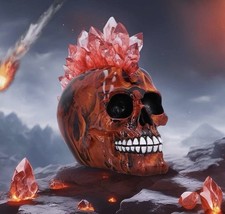 LED Schädel Infernal Crystal Skull with Light Up Mohawk
