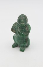 Affe Skulptur Jade Nephrit oder Aventurin handgeschnitzte Steinfigur RARE !