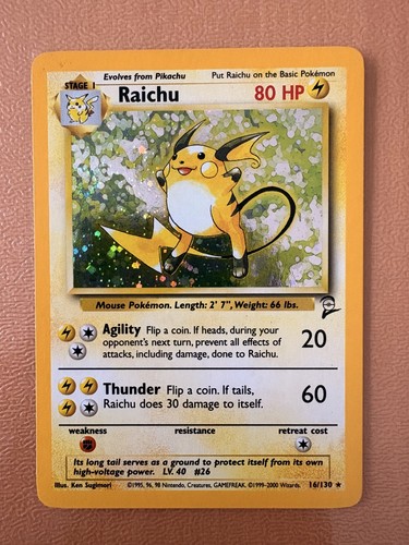 Pokémon karte raichu holo - raichu,