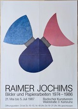 Poster Plakat - Rainer Jochims - Badischer Kunstverein - Karlsruhe 1987