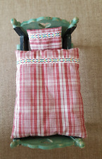 Puppenwiege / Puppenbett aus Holz, mit Bettzeug - für Puppen von maximal 18cm