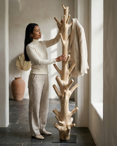 Garderobe baumstamm - garderobe,