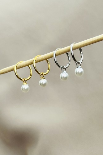 Ohrring perle sterling silber - ohrring,