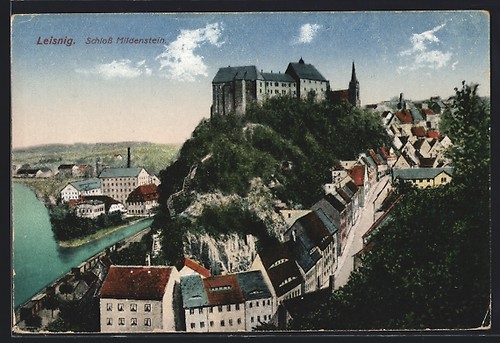 Ansichtskarte leisnig schloss - ansichtskarte, leisnig,