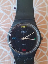 Swatch Vintage Uhr "Don’t be too late" GA 100 1984