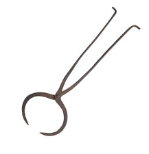 alte Riesige Schmiede Zange 113cm 4,6kg Schmied Werkzeug Blacksmith