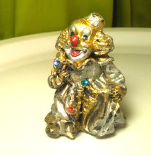 Wachsfigur Clown Harlekin Fasching Karneval Fastnacht Handarbeit bemalt Vintage