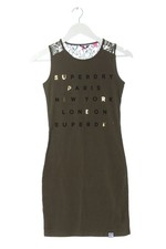 SUPERDRY Bleistiftkleid Damen Kleid Gr. DE 32 khaki Casual-Look