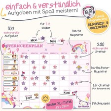 Belohnungstafel Kinder Tageskalender Montessori Magnettafel Wochenplaner wie neu