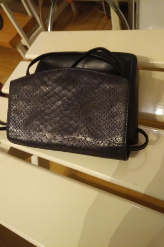 Handtasche schwarz geprägtes - handtasche,
