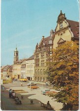 Ansichtskarte Werdau Marktplatz ROBUR-Bus Wartburg 311