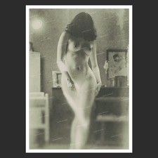 Vintage Fotoabzug SW Nude Akt