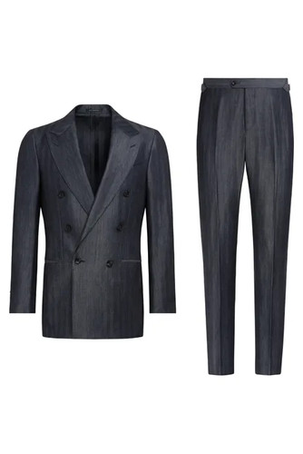 Suitsupply mid blue fischgrät - mid,