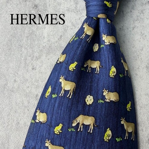 Hermes seidenkrawatte kuh - seidenkrawatte,