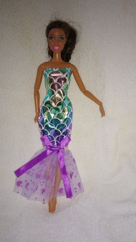 Barbie puppen kleid regenbogen - barbie,