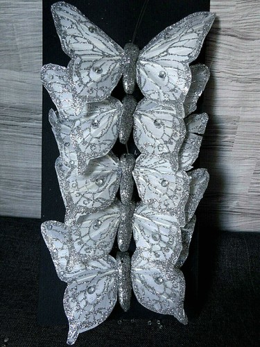 Schmetterlinge clip silber - schmetterlinge, a.clip-silber
