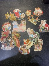 Restposten Vintage Christbaumschmuck aus Karton einige Merrimack x16