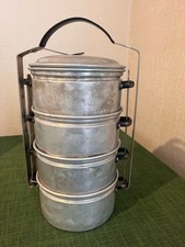 Vintage! 4-tlg. Essensträger, Henkelmann, Speisebehälter