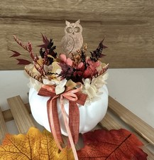 Kürbis Deko Trockenblumen Herbstdeko Geschenk Tischdeko Gesteck