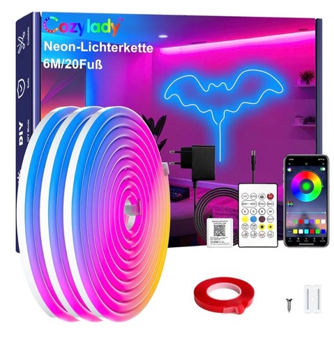 Rgb neon led strip light - rgb, light,