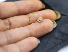 18K Gelbgold Blume Nase