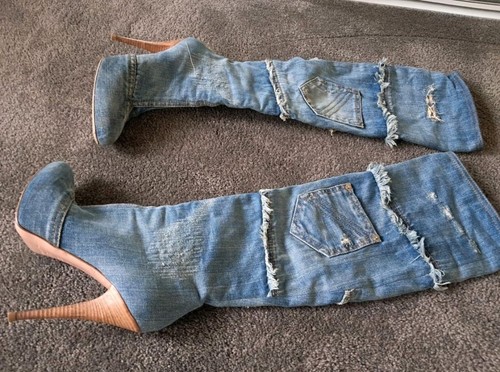 Gianmarco lorenzi denim boots - gianmarco,