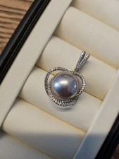 Echt Perlen Anhänger S925 Silber