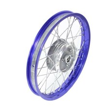 Rad Felge blau chrom Speichen