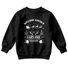 Personalisiertes Est Lappland Abenteuer Weihnachten Reise Urlaub Kinder Sweatshirt