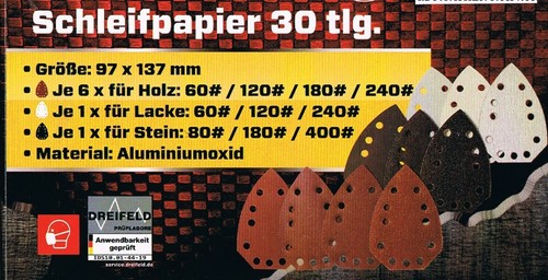 Schleifpapier x 137 mm - schleifpapier,