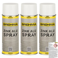 3x BREHMA Zink Alu spray hell Grundierung Korrosionsschutz bis 300°C 400ml
