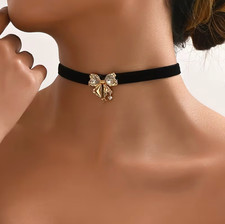 Zirkonia Choker Damen Schwarz