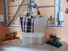 Vintage leinentasche - vintage,