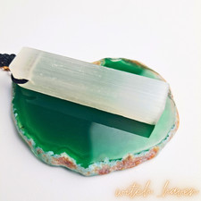 Selenit Anhänger Naturstein