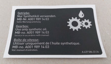 Unimog Aufkleber "Getriebeöl"