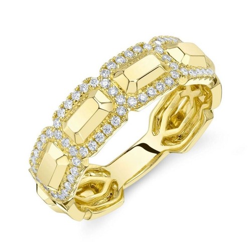 Geo cut diamantring 14k - geo,