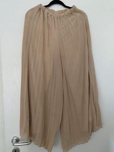 Elegante plissee hose beige - elegante,